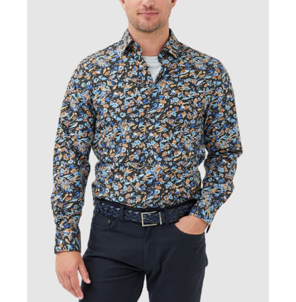 Rodd & Gunn Men's Ocean Torrance Street Long Sleeve Sports Fit Shirt Size XS